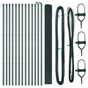 Cerca de Malla Soldada  con 13 Postes Verde 1.6x25 m de Acero V9065 Vetonek