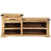 Shoe Bench 110x35x50 cm Solid Rustic Mango Wood V1768 Vetonek
