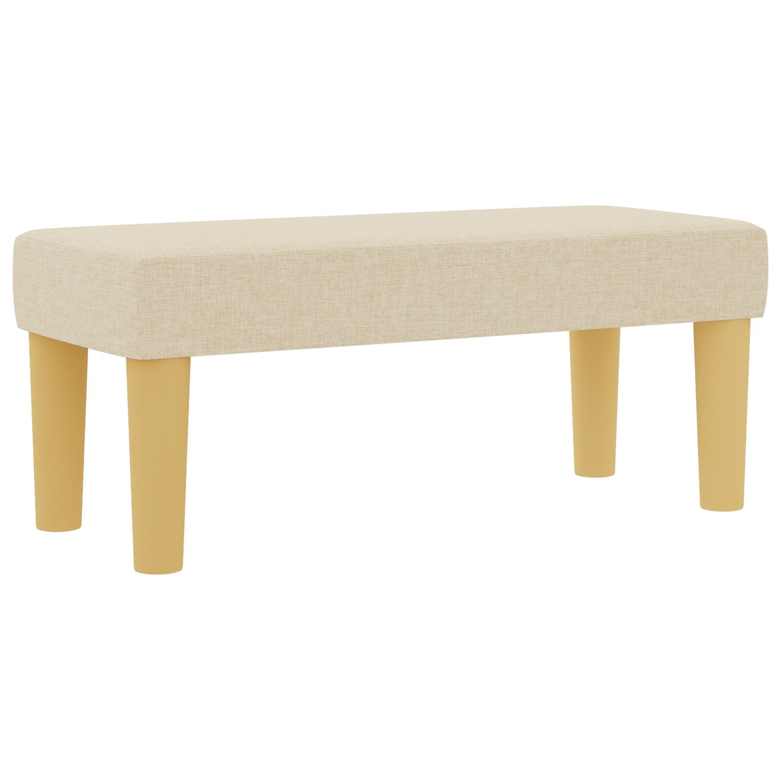 Cama con Base Tapizada y Colchón & Banco Crema 90x190 cm Tela V3131 Vetonek