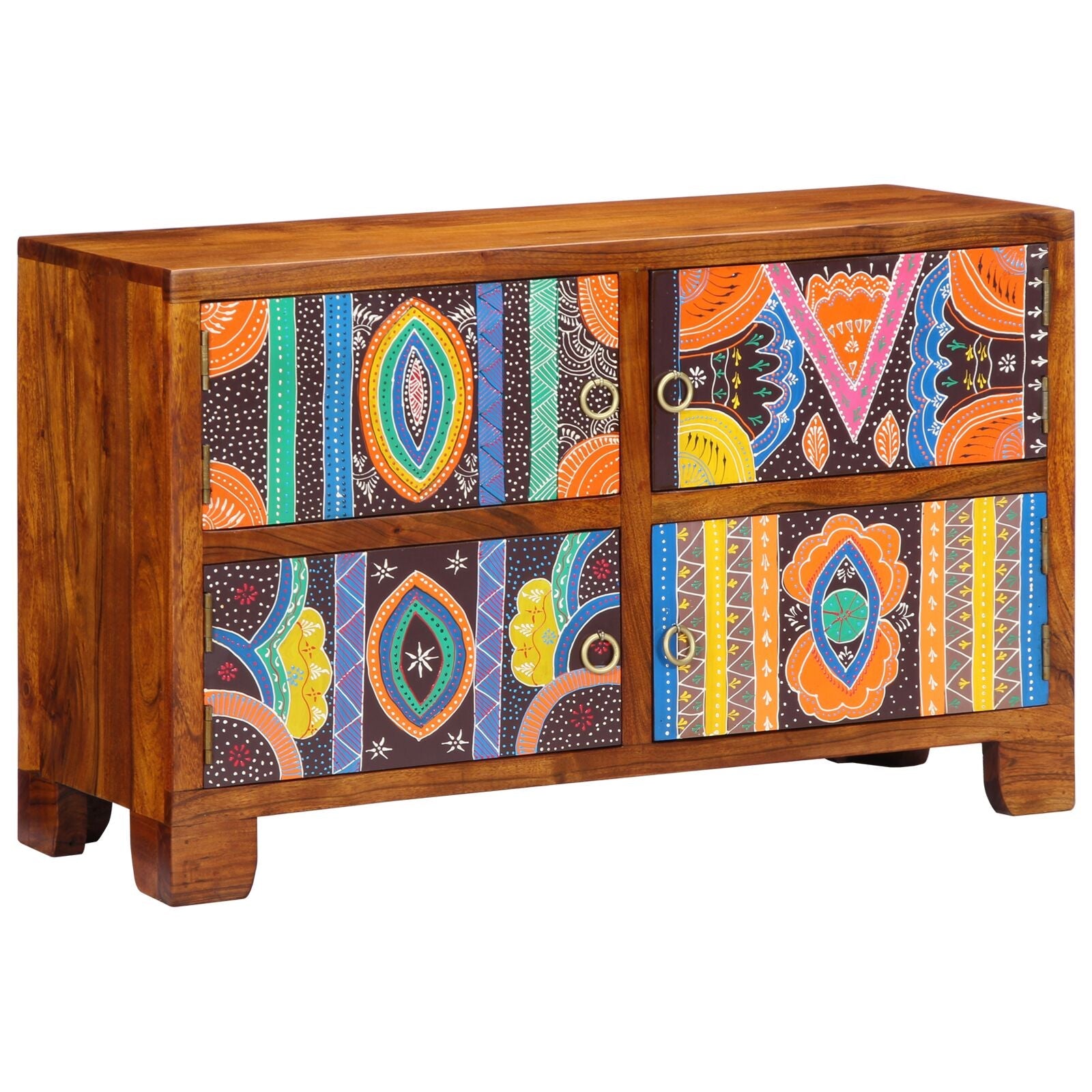 Armario para zapatos 90x35x55 cm de madera maciza de acacia V6145 Vetonek