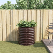 Huerto Elevado - Marrón 80x80x81 cm Acero Galvanizado V3658 Vetonek