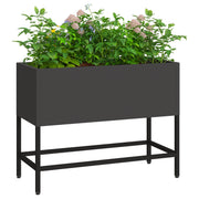 Jardinera Elevada 60x26x45 cm Acero Negro V9715 Vetonek