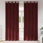 Blackout Curtains with Eyelets 2 pcs Wine Red Velvet V3914 Vetonek