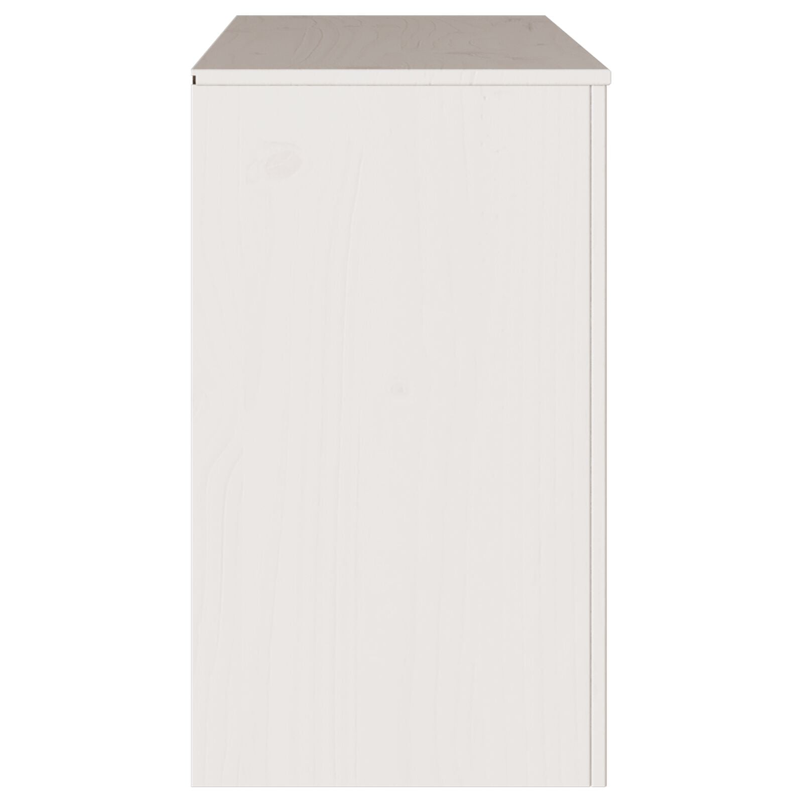 Comoda ""DRAMMEN"" Blanca 111x43x73,5 cm de Madera Sólida de Pino V7071 Vetonek