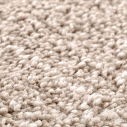 Alfombra Shaggy con respaldo de látex Crema ø90 cm V9110 Vetonek