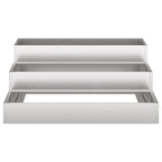 Macetero de jardín de tres niveles 90x90x35 cm Acero inoxidable V9265 Vetonek