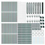 Clôture en fil soudé avec 13 poteaux vert 1x100 m acier V9546 Vetonek