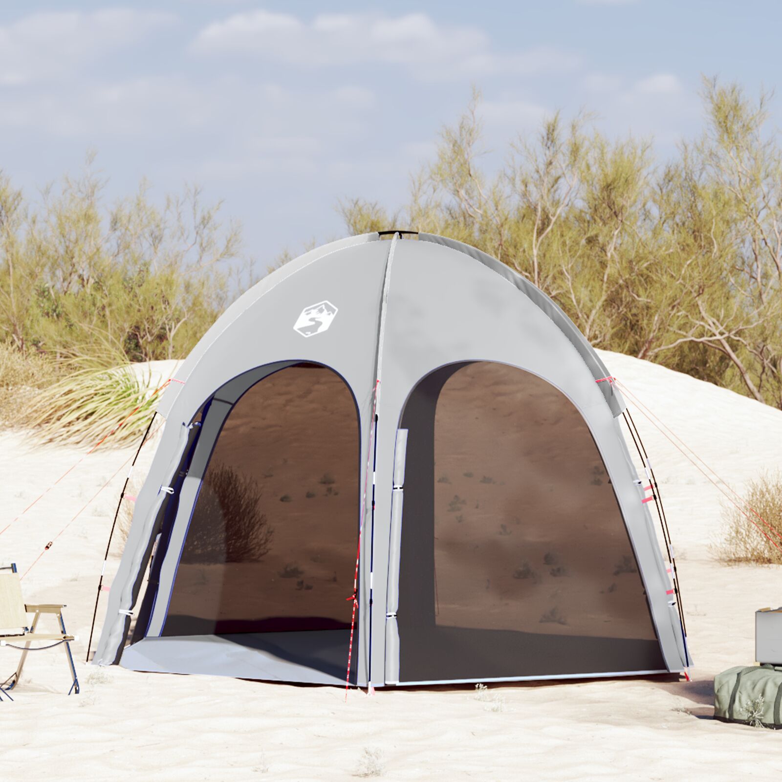 Gray Pool Tent 366x305 cm Waterproof V4622 Vetonek