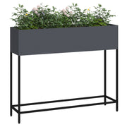 Jardinera Elevada 100x26x82 cm Acero Antracita V9661 Vetonek