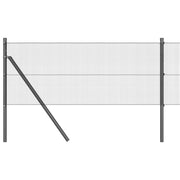 Cerca de malla soldada  con 13 postes gris 0.8x100 m acero V0672 Vetonek