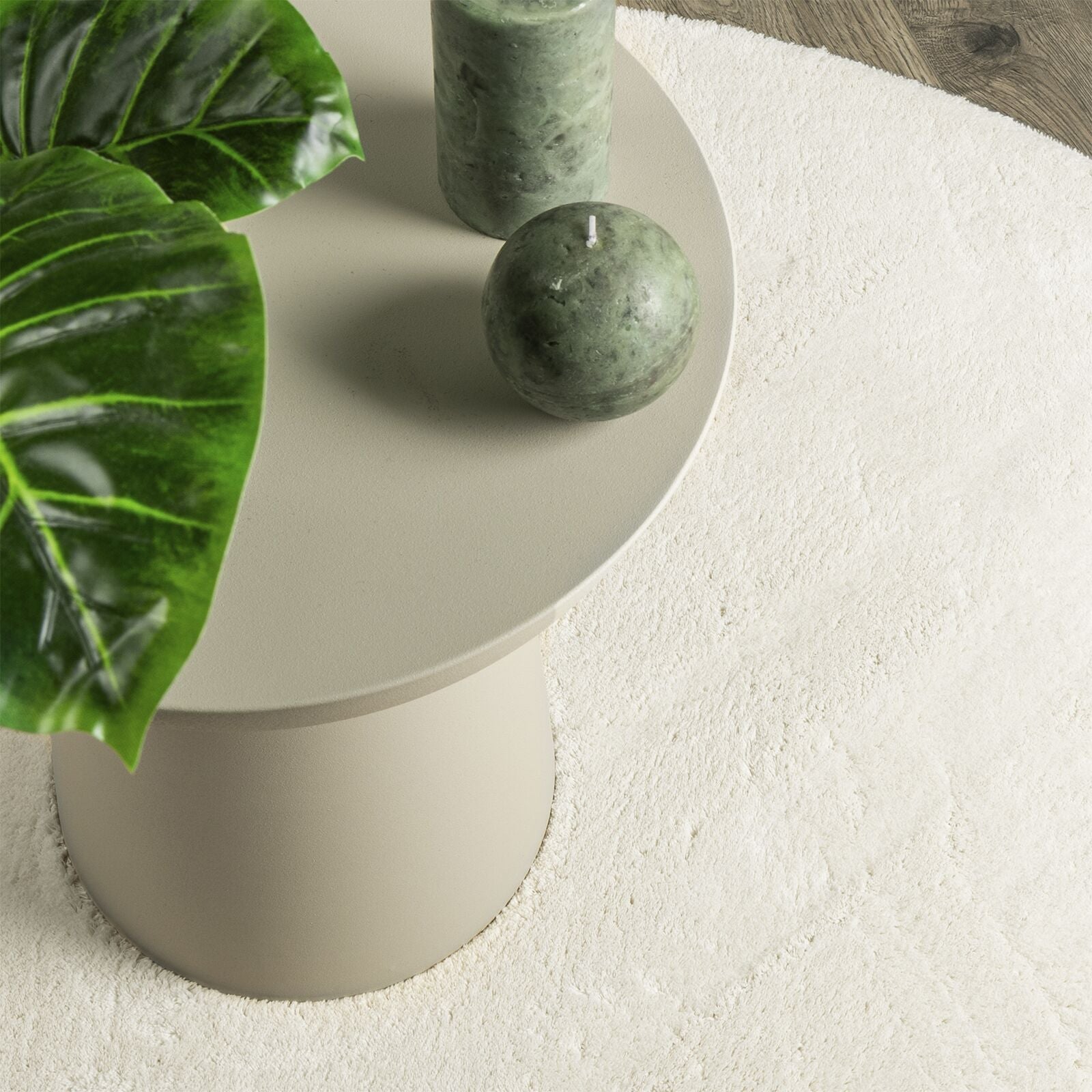 Alfombra  'HUARTE' de Pile Corto Suave y Lavable Crema 160 x 230 cm V5365 Vetonek