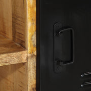 Shoe Bench 100x40x50 cm Solid Rough Mango Wood V9744 Vetonek