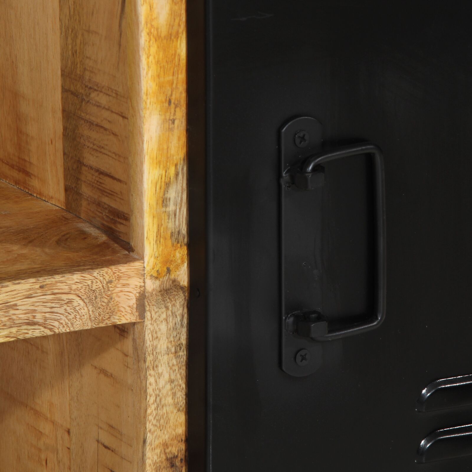 Shoe Bench 100x40x50 cm Solid Rough Mango Wood V9744 Vetonek