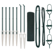 Cerca Metálica Soldada con 7 Postes en Punta Verde 0.4x10 m Acero V1945 Vetonek