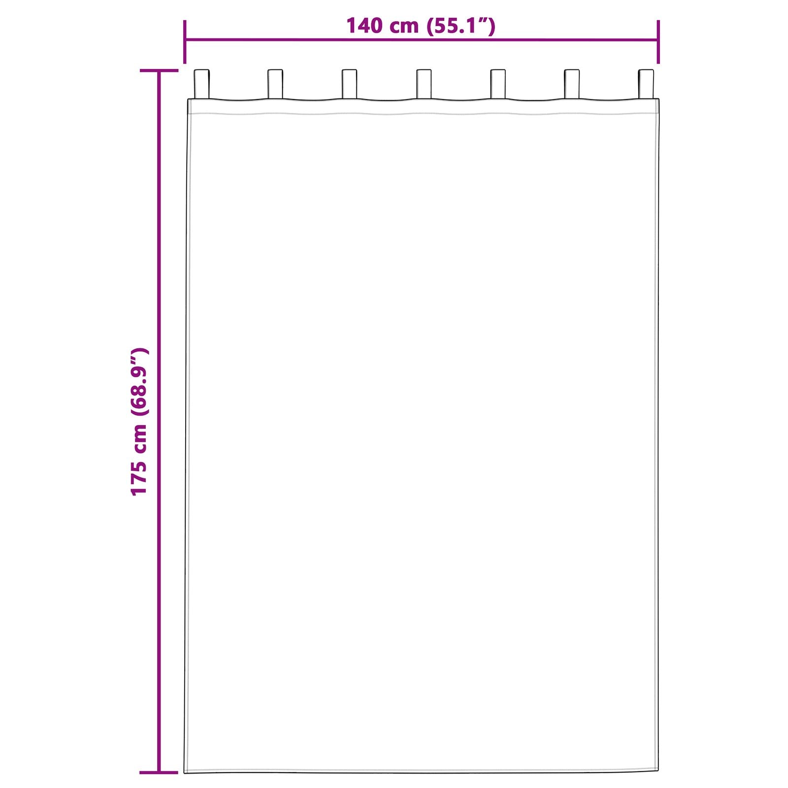 Blackout Curtains with Hanging Ties 2 pcs Wine Red Velvet V4003 Vetonek