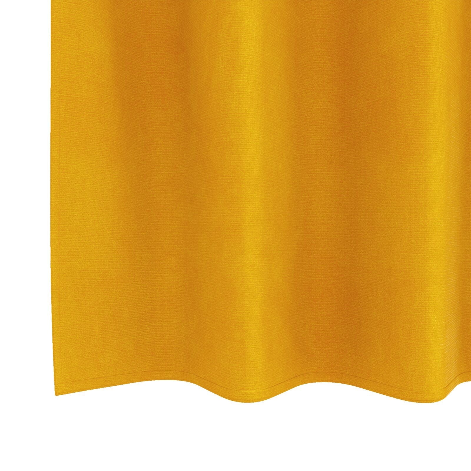 Blackout Curtains with Eyelets 2 pcs Mustard Yellow Velvet V3631 Vetonek