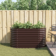 Huerto elevado Marrón 160x80x81 cm de acero galvanizado V3641 Vetonek