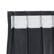 Blackout Curtains with Top Tape 2 pcs of Light Gray Velvet V3532 Vetonek