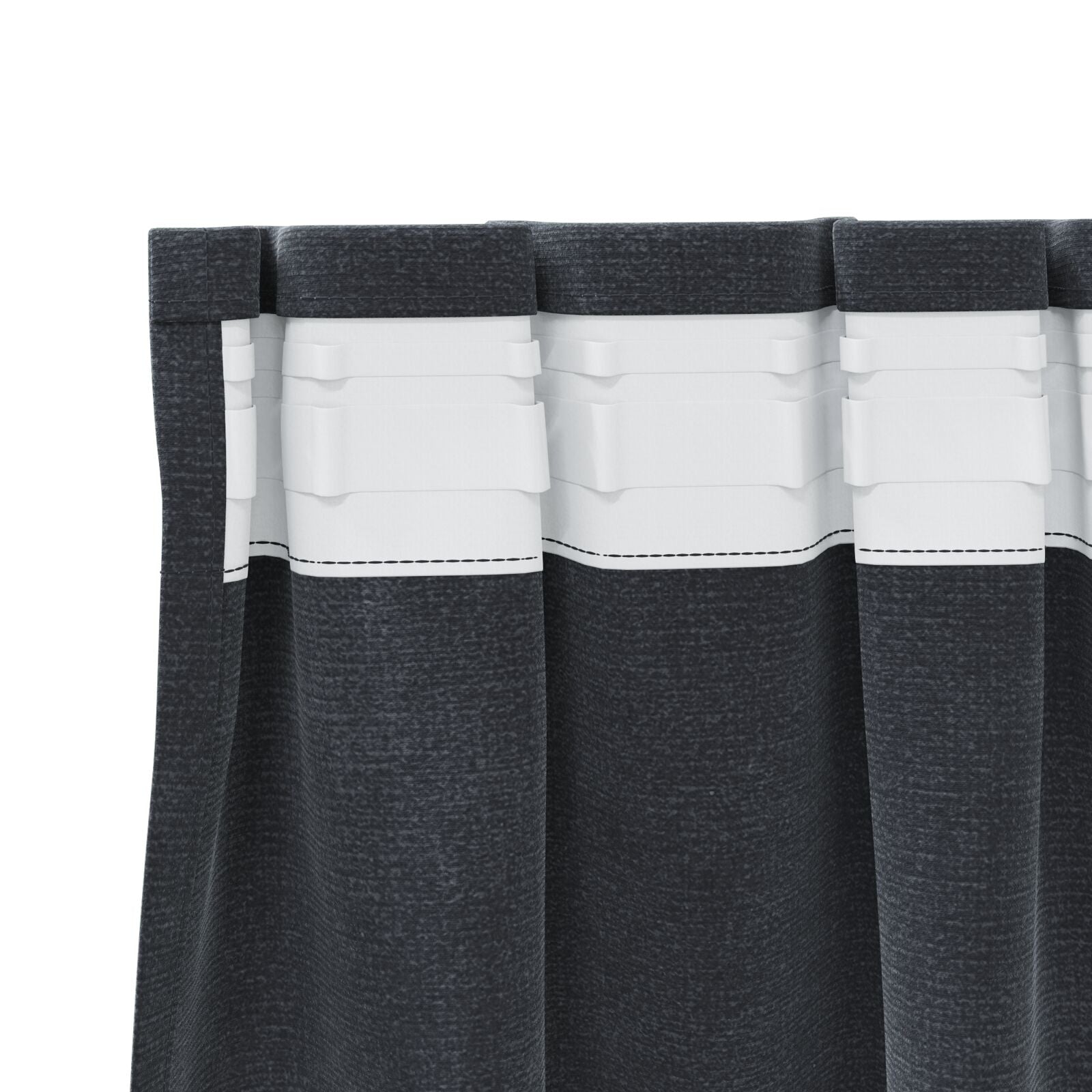 Blackout Curtains with Top Tape 2 pcs of Light Gray Velvet V3532 Vetonek