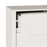 Comoda ""DRAMMEN"" Blanca 111x43x73,5 cm de Madera Sólida de Pino V7071 Vetonek