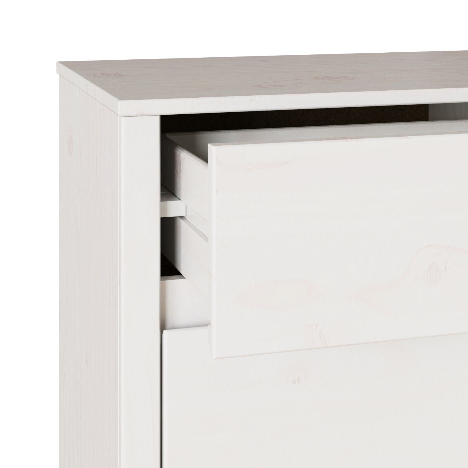 Comoda ""DRAMMEN"" Blanca 111x43x73,5 cm de Madera Sólida de Pino V7071 Vetonek