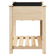 jardinera con estante 60x60x76 cm de madera maciza de abeto V0654 Vetonek