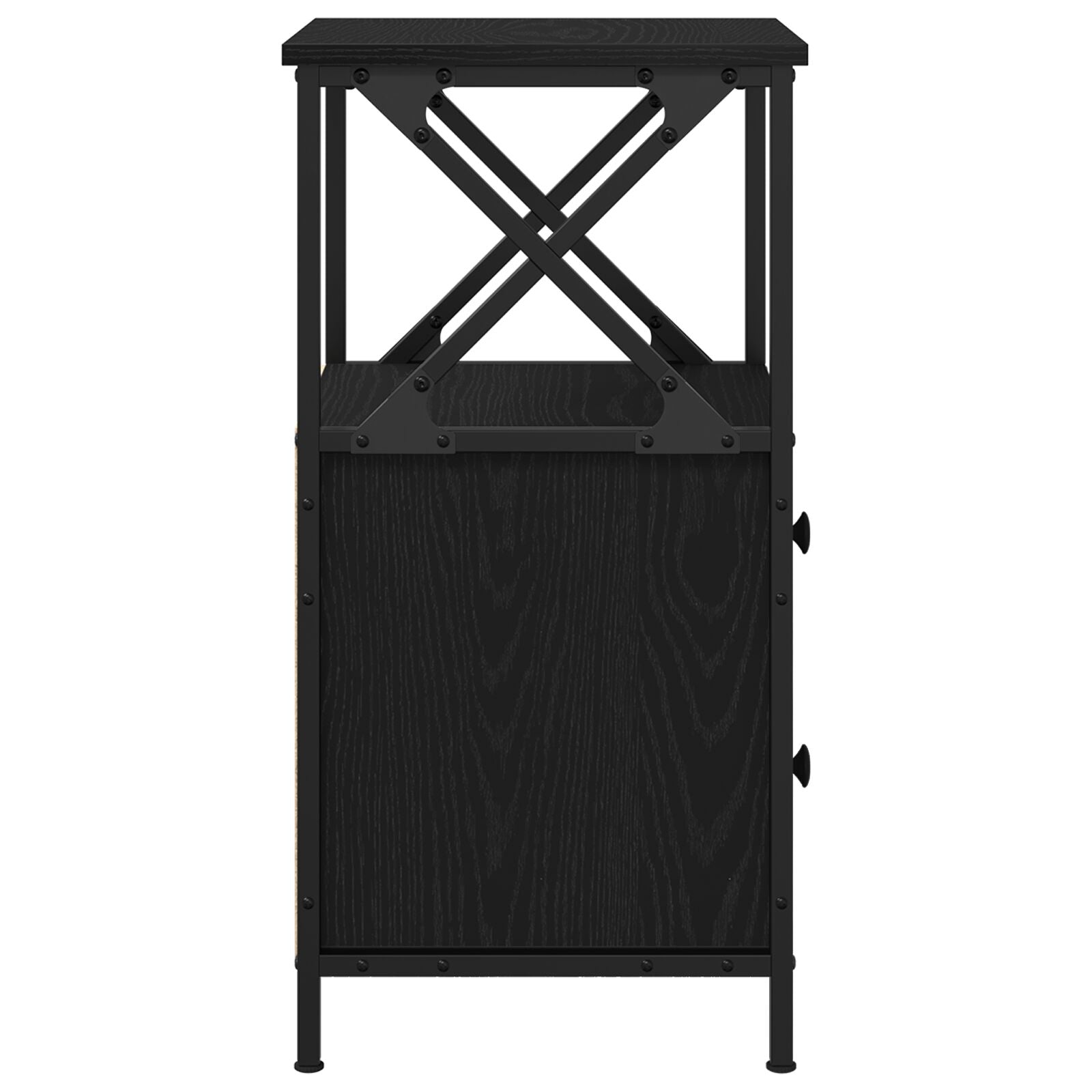 Tables de chevet 2 pcs Chêne noir 34x35,5x70 cm Bois travaillé V2923 Vetonek