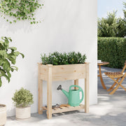 Plantador de Jardín con Estante 71x37x76 cm de Madera Maciza de Pino V0548 Vetonek
