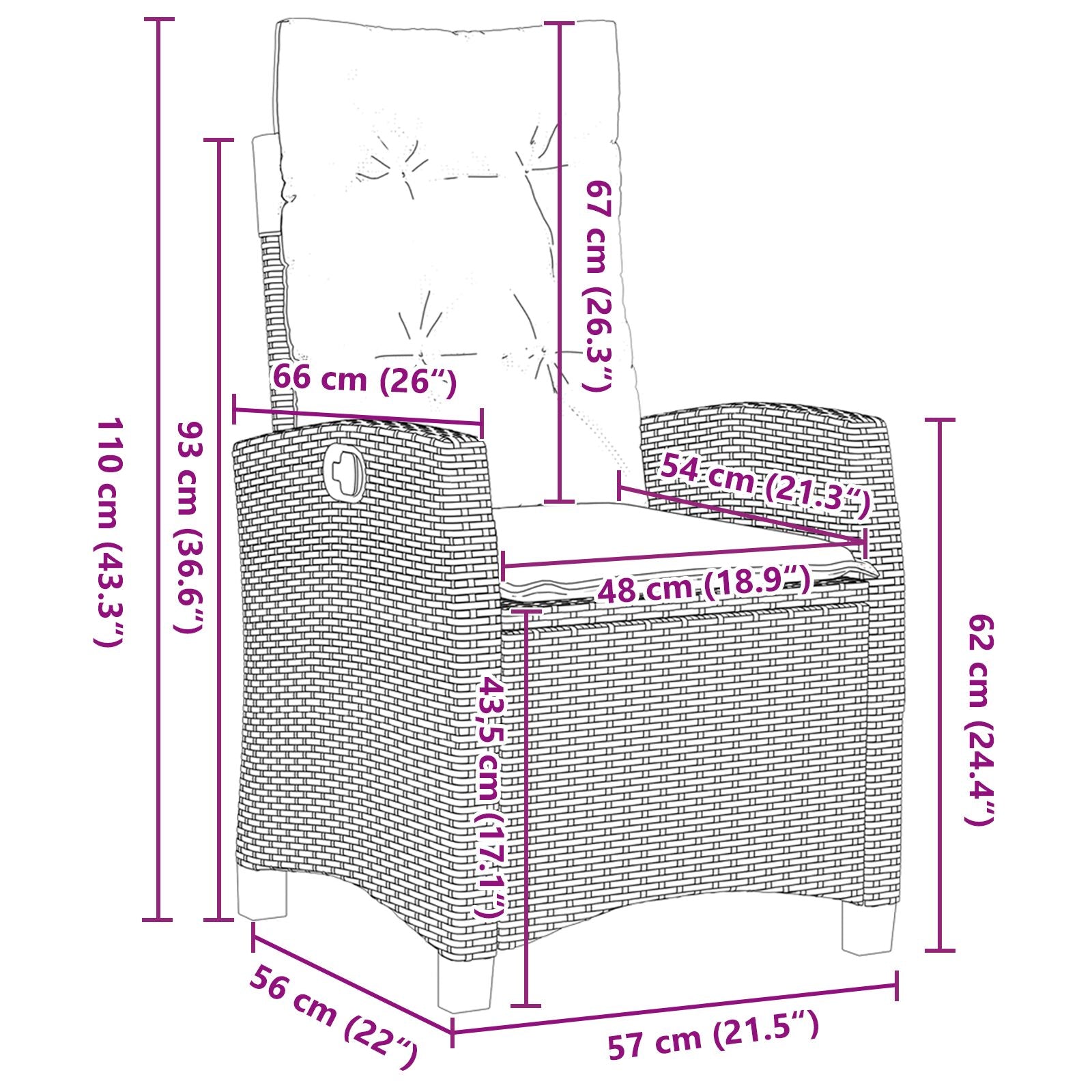 Conjunto de Comedor de Jardín de 3 Piezas con Cojines Negro Poliratán V2850 Vetonek