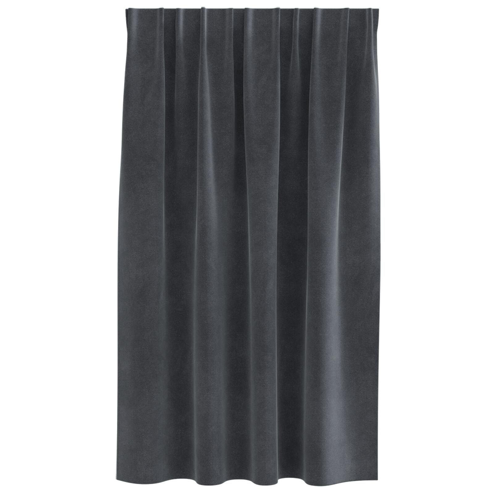 Blackout Curtains with Top Tape 2 pieces of Light Gray Velvet V3495 Vetonek