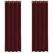 Blackout Curtains with Eyelets 2 pcs Wine Red Velvet V3914 Vetonek