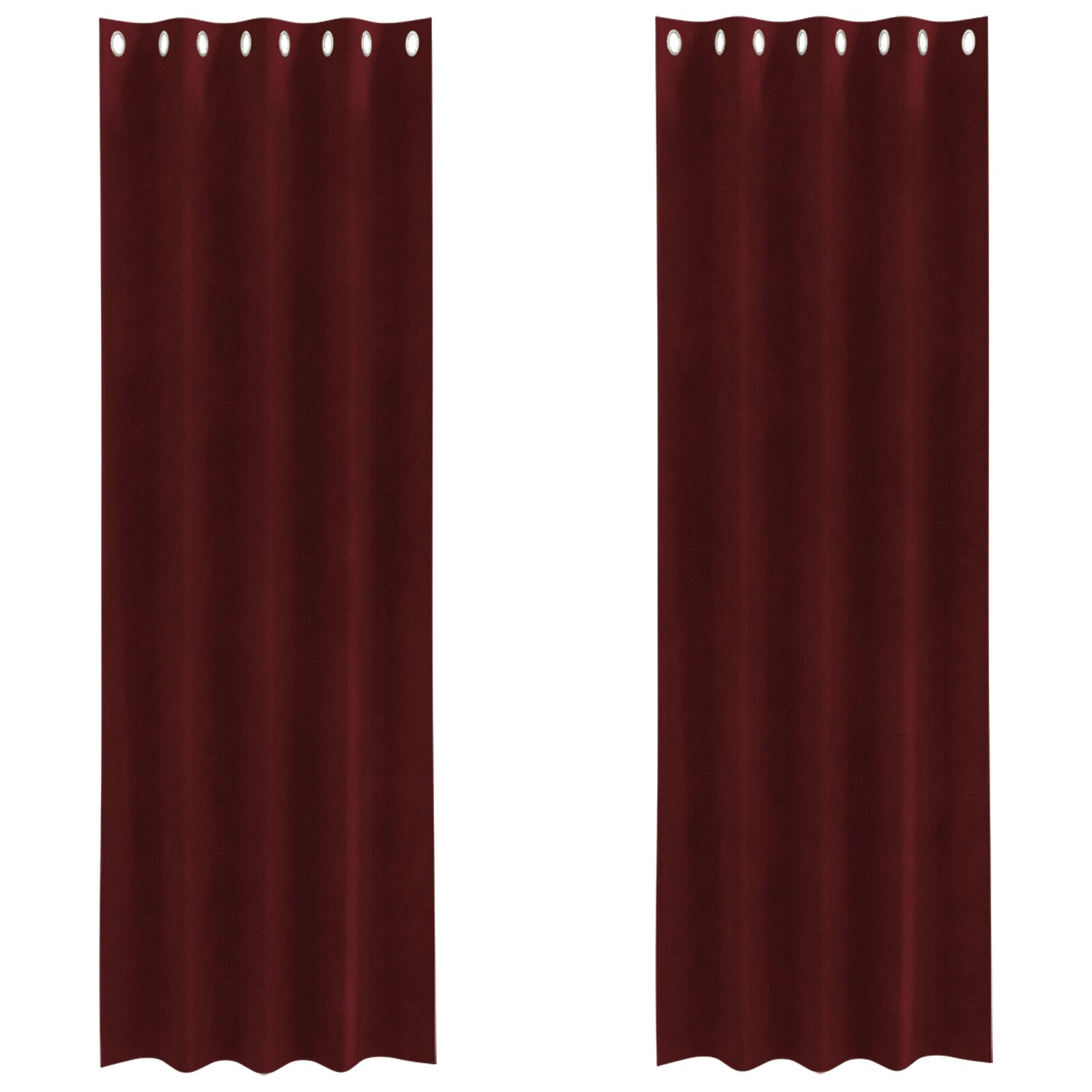 Blackout Curtains with Eyelets 2 pcs Wine Red Velvet V3914 Vetonek