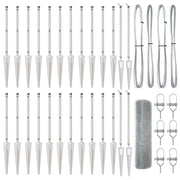 Cerca de Malla Soldada  con 13 Postes de Picos 0.5x50 m Acero Galvanizado V1488 Vetonek