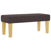 Bed with Slatted Base with Mattress and Bench Dark Brown 80x200 cm Fabric V3049 Vetonek