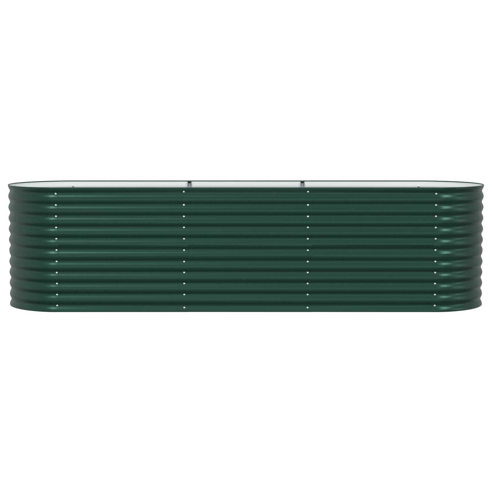 Huerto elevado Verde 320x80x81 cm de acero galvanizado V3528 Vetonek