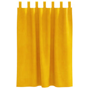 Blackout Curtains with Suspension Ties 2 pcs Mustard Yellow Velvet V3693 Vetonek