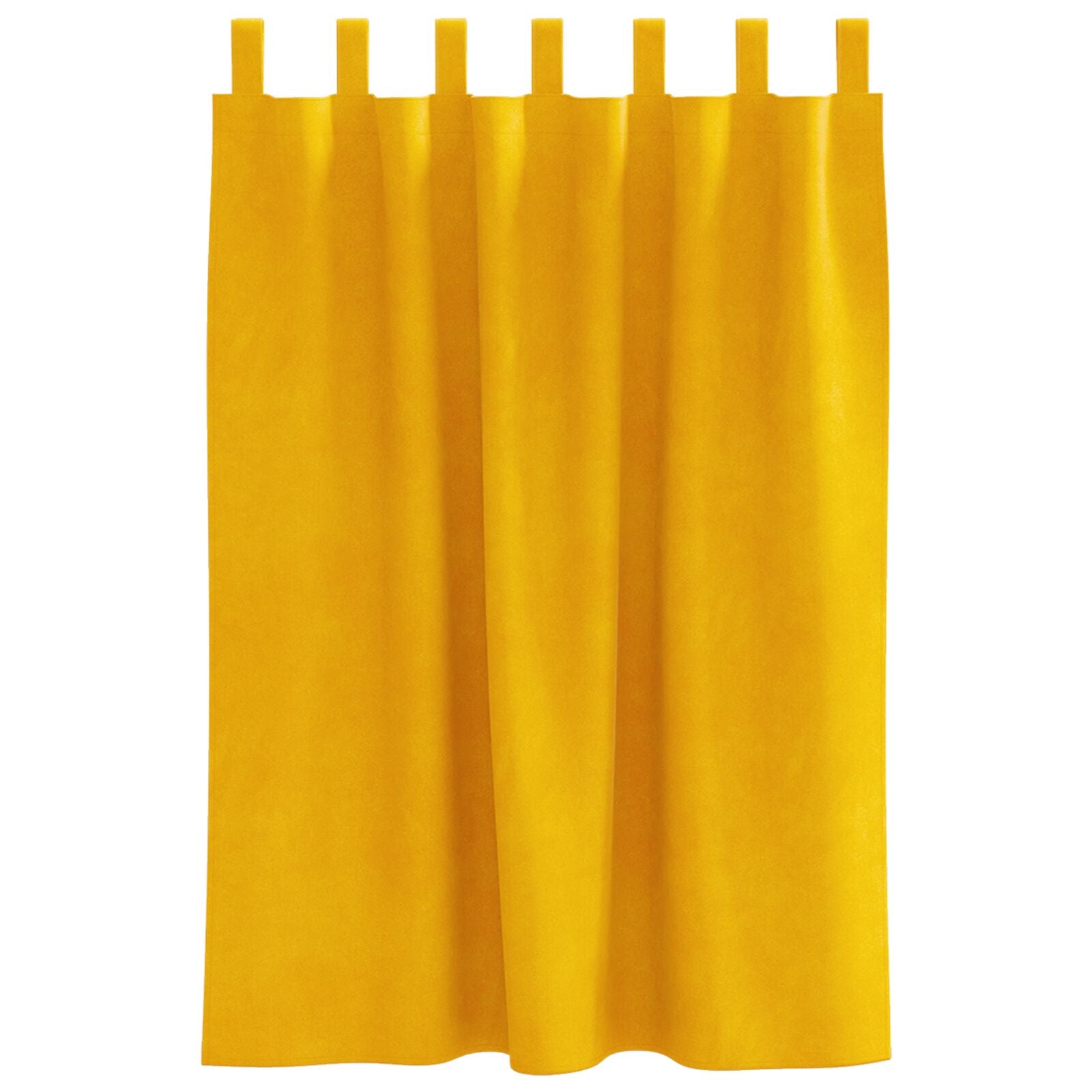 Blackout Curtains with Suspension Ties 2 pcs Mustard Yellow Velvet V3693 Vetonek