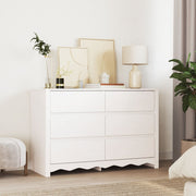 Comoda ""DRAMMEN"" Blanca 111x43x73,5 cm de Madera Sólida de Pino V7071 Vetonek