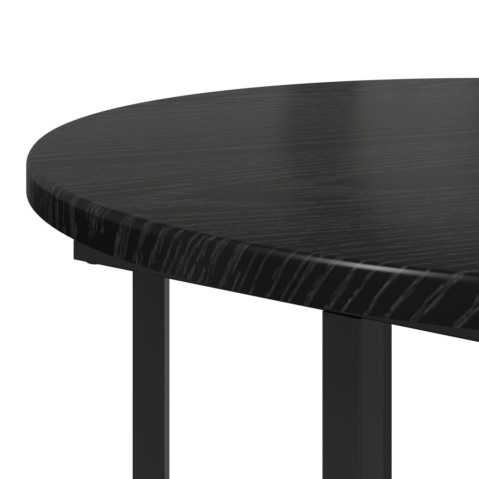 Mesa Lateral 2 pcs Madera de Roble Negro y Metal V4344 Vetonek