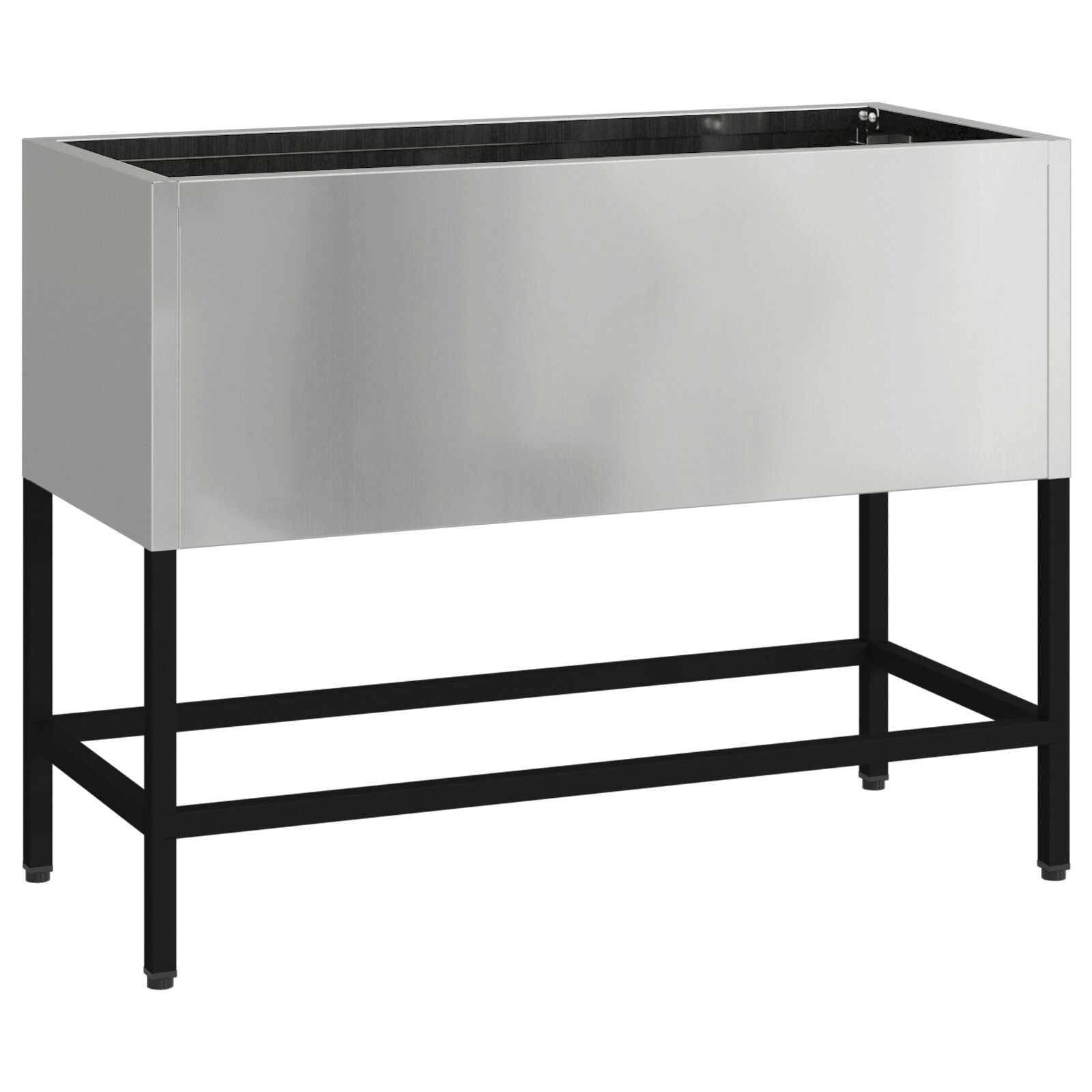 jardinera elevada 60x26x45 cm acero galvanizado V9760 Vetonek