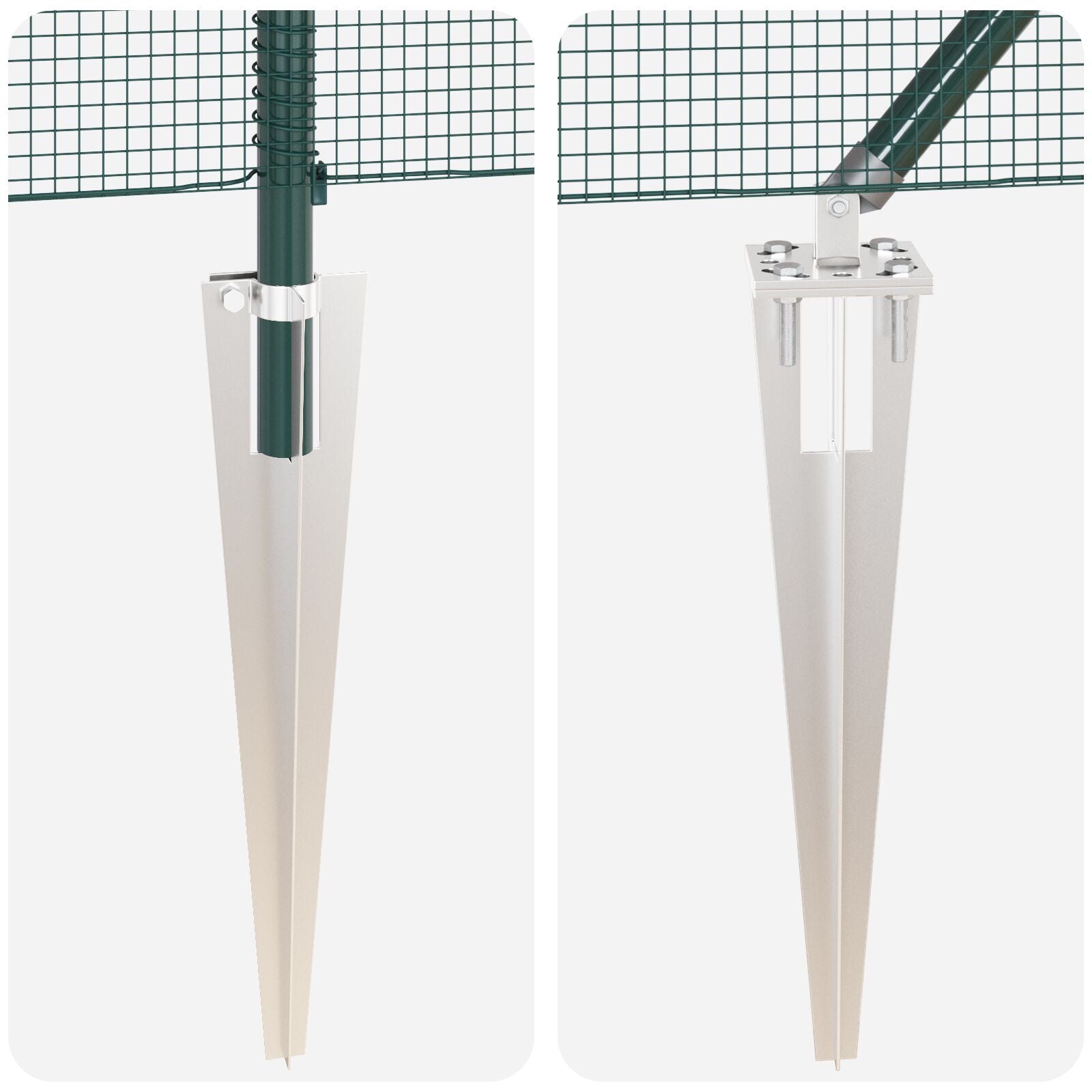 Cerca de Malla Soldada con 13 Postes Verde 1.5x25 m de Acero V2553 Vetonek