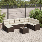8 Piece Garden Dining Set with Cushions in Gray Polyrattan V7885 Vetonek