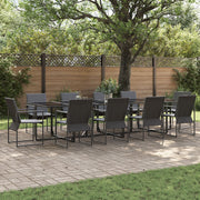 Set da pranzo da giardino 13 pezzi con cuscini in acciaio e Textilene V1552 Vetonek