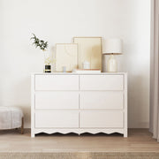 Comoda ""DRAMMEN"" Blanca 111x43x73,5 cm de Madera Sólida de Pino V7071 Vetonek