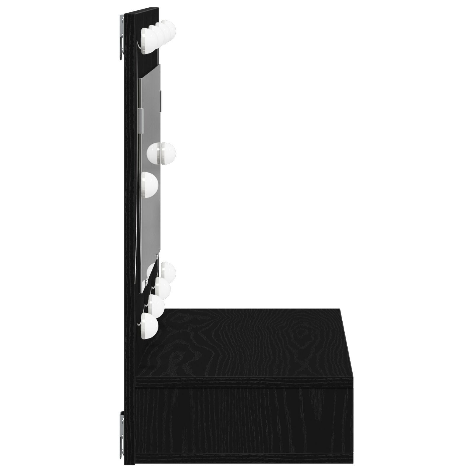 Armario Espejo LED en Roble Negro - 90x31.5x62 cm V1797 Vetonek