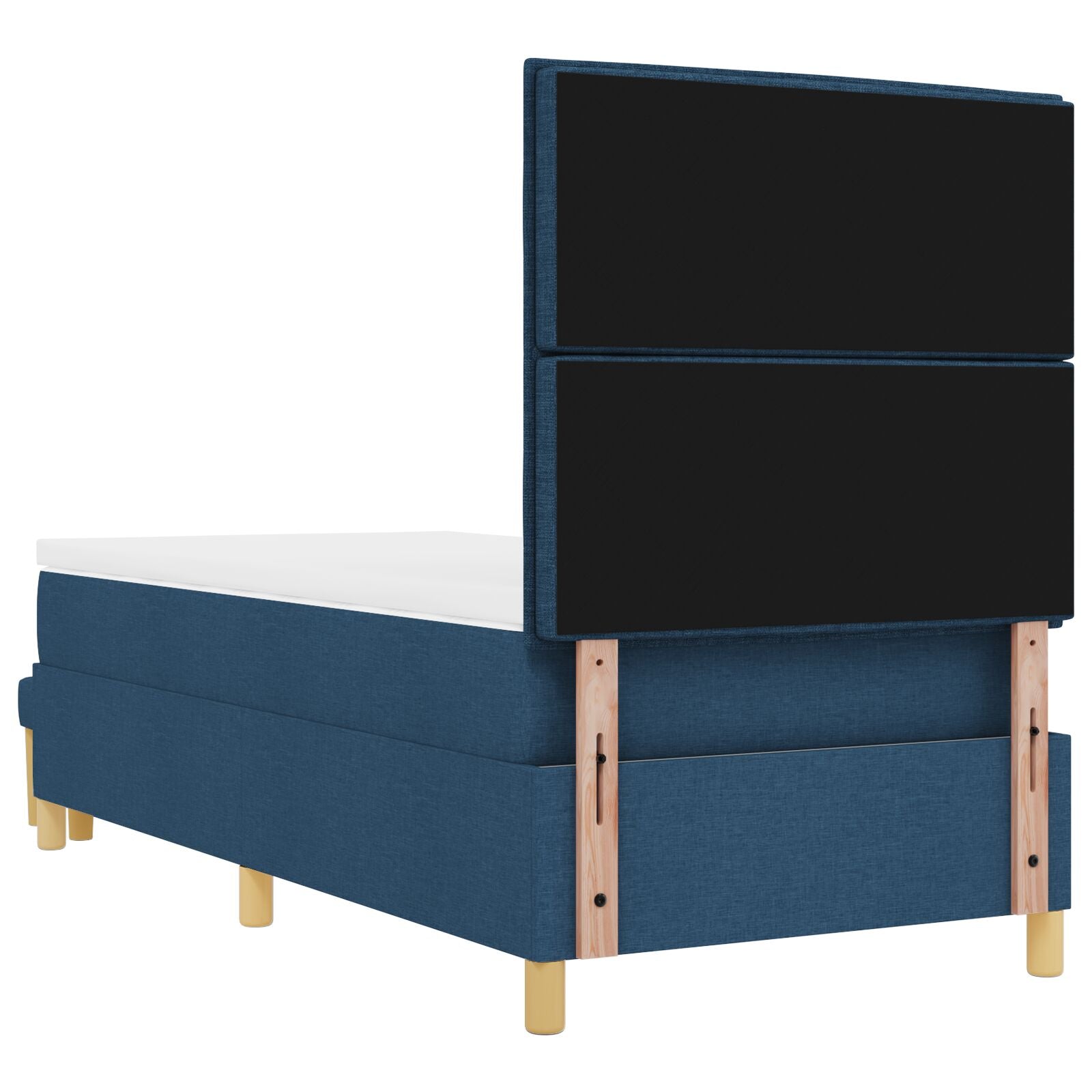 Bed frame with mattress Set of 2 Blue Fabric 90 x 190 cm V2370 Vetonek