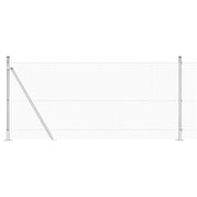 Cerca de Malla Soldada de  con 13 Postes Alabeados 1x50 m de Acero Galvanizado V5141 Vetonek