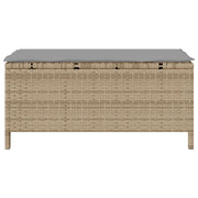 Conjunto de Comedor de Jardín de 3 Piezas con Cojines Beige de Ratán Polímero y Acacia V0117 Vetonek