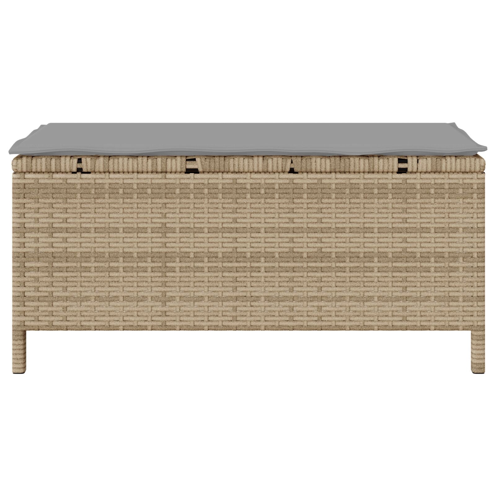 Conjunto de Comedor de Jardín de 3 Piezas con Cojines Beige de Ratán Polímero y Acacia V0117 Vetonek