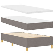 Box Spring Bed with Mattress and Taupe Bench 90x190 cm Fabric V3124 Vetonek